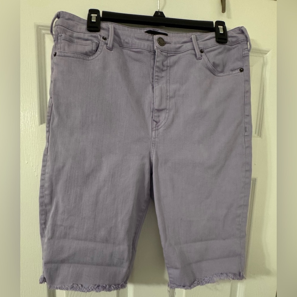 True Religion Light Purple Denim Shorts - Picture 6 of 7